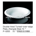 Double-lined Turned-over-edge Plate,Zhengde Style10"